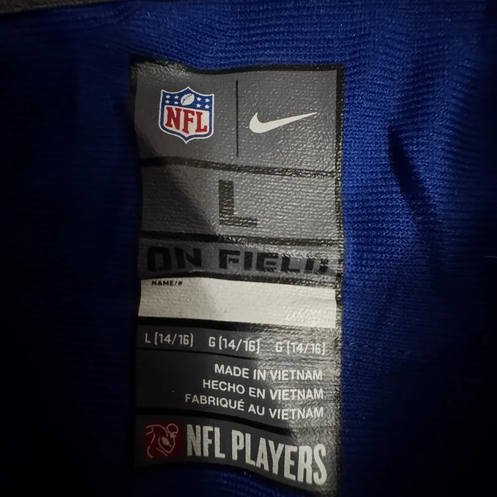 Nike NFL New York Giants Daniel Jones 8 Jersey Youth Large Blue Football